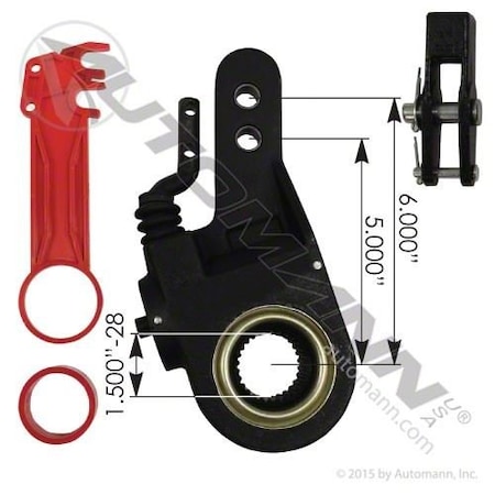 Automann Slack Adjuster - Manual, Brake, Position Not Specified 136.2843